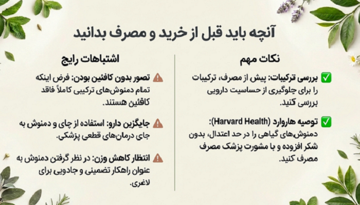 اشتباهات رایج هنگام خرید چای و دمنوش