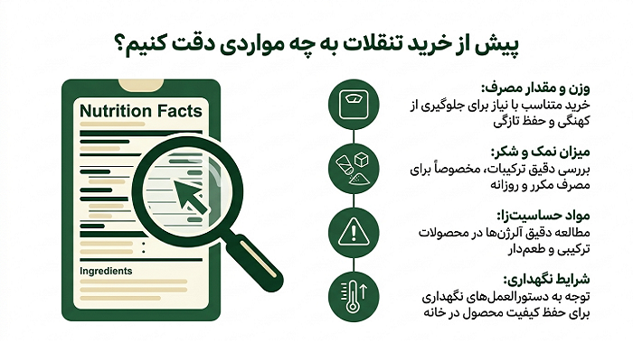قبل از خرید تنقلات چه مواردی را بررسی کنیم
