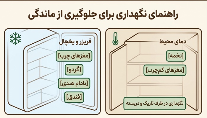 بهترین آجیل فروشی شرق تهران 1 نحوه نگهداری آجیل بعد از خرید
