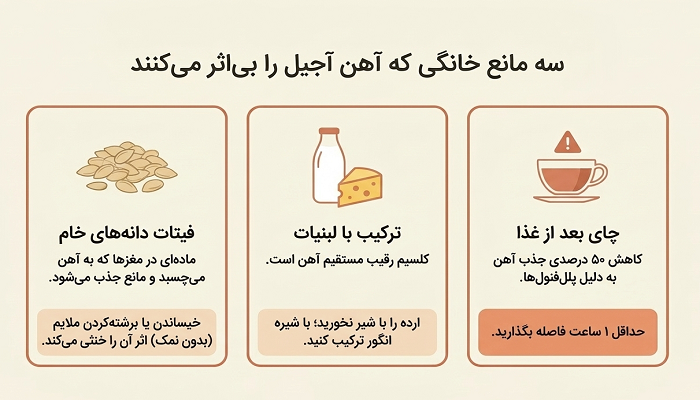 بهترین آجیل برای کم خونی 2 چای، قهوه و لبنیات؛ سه مانع خانگی